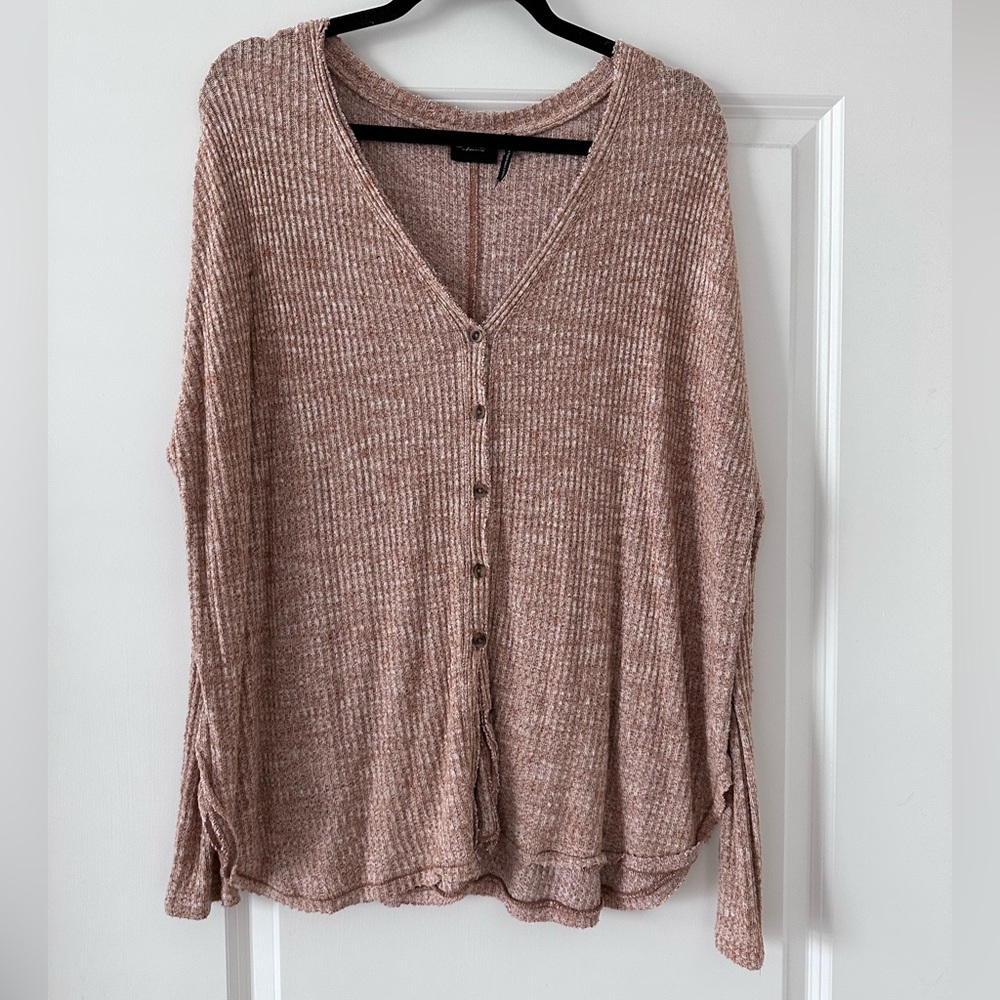 UO Out From Under Burnt Orange Heathered Sweater